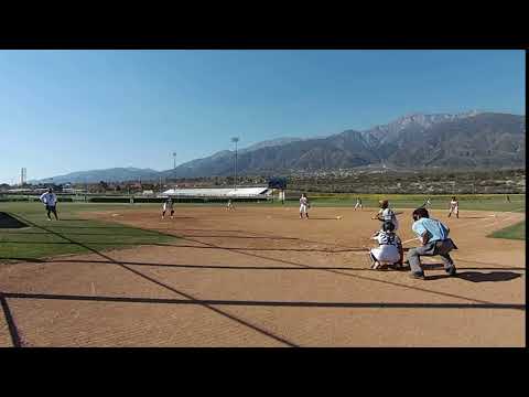 Sarah pitches strike-drop ball; Class of 2021;  Softball Spring 2020