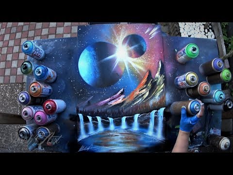 SPRAY PAINT ART by Skech - Clash of the planets Video