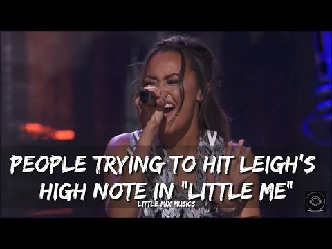 PEOPLE TRYING TO HIT LEIGH'S HIGH NOTE IN "LITTLE ME"