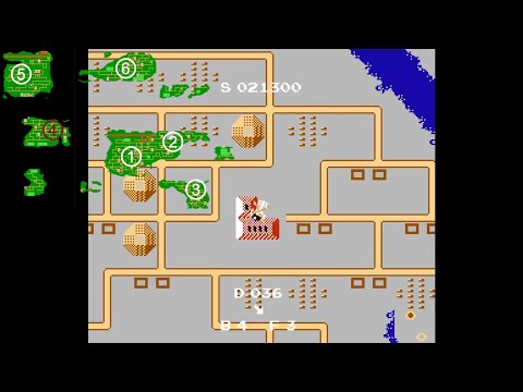 [NES] Raid on Bungeling Bay Walkthrough - WITH STRATEGY DESCRIPTION AND WORLD MAP