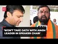 Telangana: BJP’s T Raja, says won’t take oath with Akbaruddin Owaisi in speaker chair