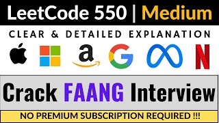 YouTube video 'Leetcode 550 - Game Play Analysis IV - Python Solution | FAANG Interviews'