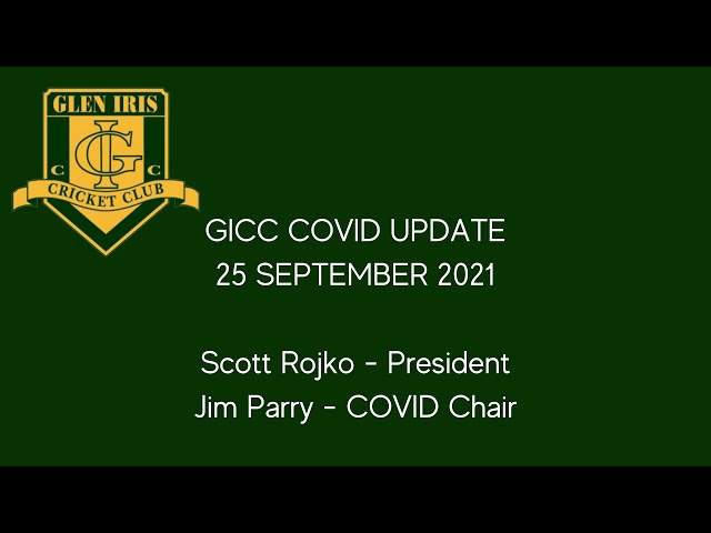 Glen Iris CC COVID Update