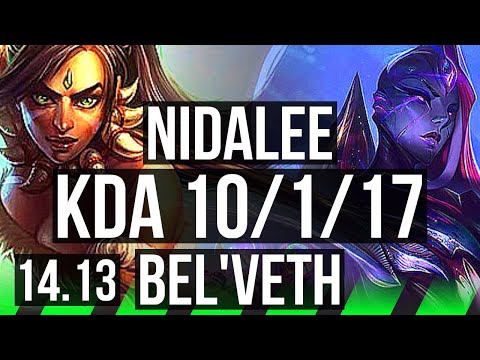 NIDALEE vs BEL'VETH (JGL) | 10/1/17, 70% winrate | EUW Challenger | 14.13
