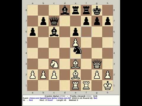 Kravtsiv, Martyn vs Predke, Alexandr | SpeedChess Q1Sw 2022, chess com