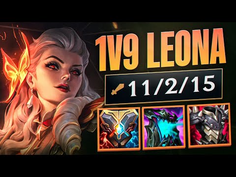 The MOST 1v9 LEONA GAME you will EVER SEE!!
