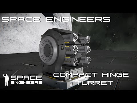 Space Engineers - How to Build Compact Hinge Turrets - Warfare 2 Custom Turrets!!