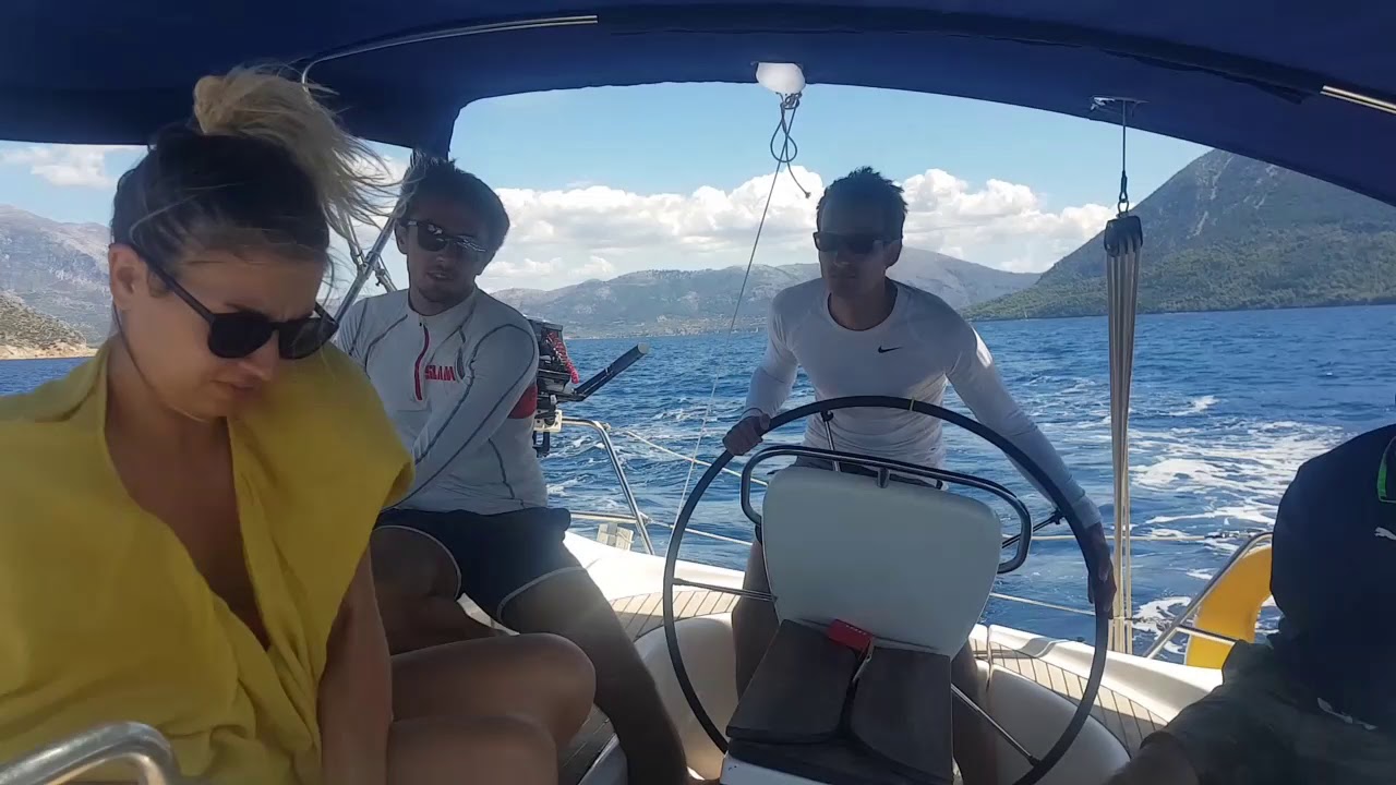 Two days sailing, everyone at the helm, tacking, and enjoying it!