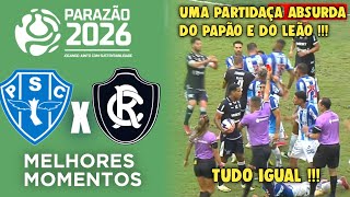 Paysandu x Remo - Melhores Momentos - Gols - Parazão 2026