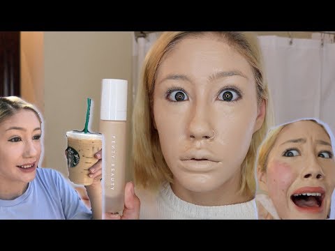 Applying an ENTIRE bottle of FOUNDATION and going to starbucks 🤪