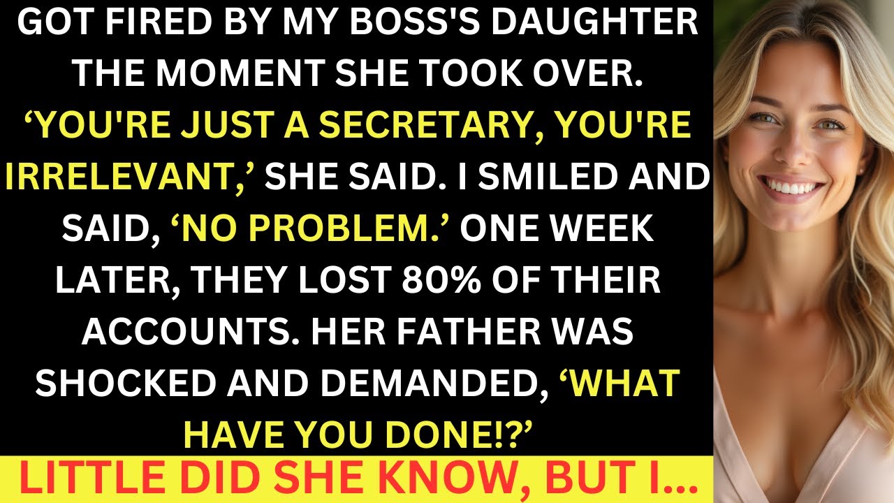 My Boss's Daughter Fired Me The Moment She Took Over, Little Did She Know I Wasn't Who She Thought..