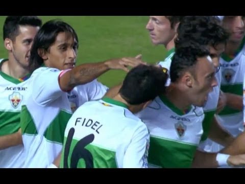 Gol de Fidel (1-0) en el Elche CF - Recreativo de Huelva Jornada 7