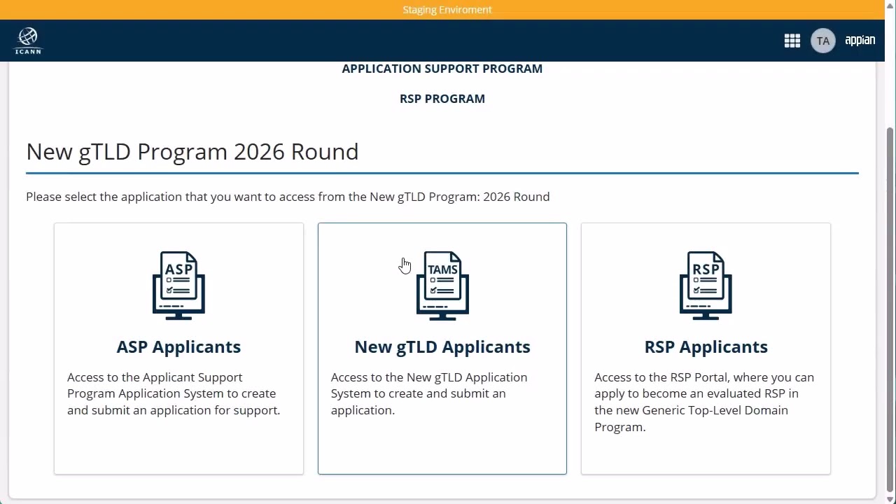 2026 Round | TAMS: Importing an ASP Organization into TAMS