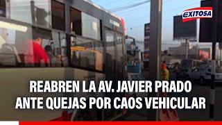 🔴🔵 La Molina: Javier Prado Avenue reopens following complaints about traffic chaos after viaduct ...