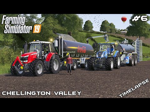 Spreading slurry with MrsTheCamPeR | Chellington Valley | Farming Simulator 19 | Episode 6