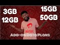 Airtel Add-on Data Plans upto 50GB Data | List of all Data Add-on Plans for Prepaid users