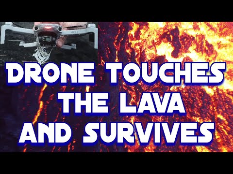 La Palma: Drone touches the lava and survives!!