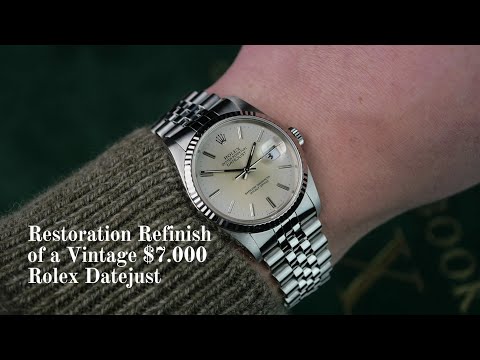 Restoration Refinish of a Vintage Rolex Datejust | ASMR (Laser Welding, Polishing, Sanding)