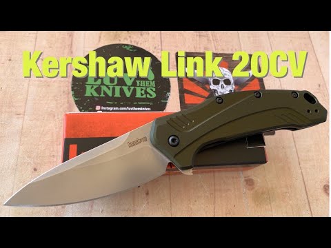 Kershaw KS1776OLSW Link Olive Aluminum CPM20CV blade / includes partial disassembly