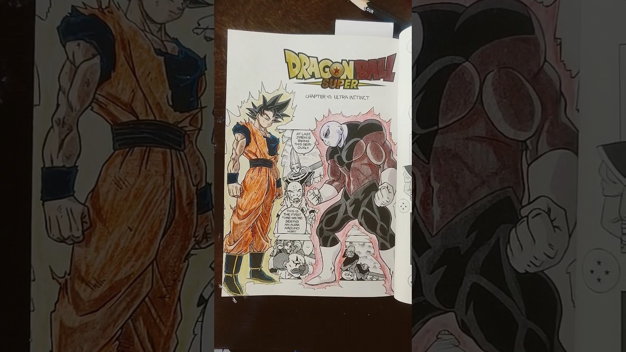 colouring on my manga goku jiren #dragonballsuper #goku #jiren
