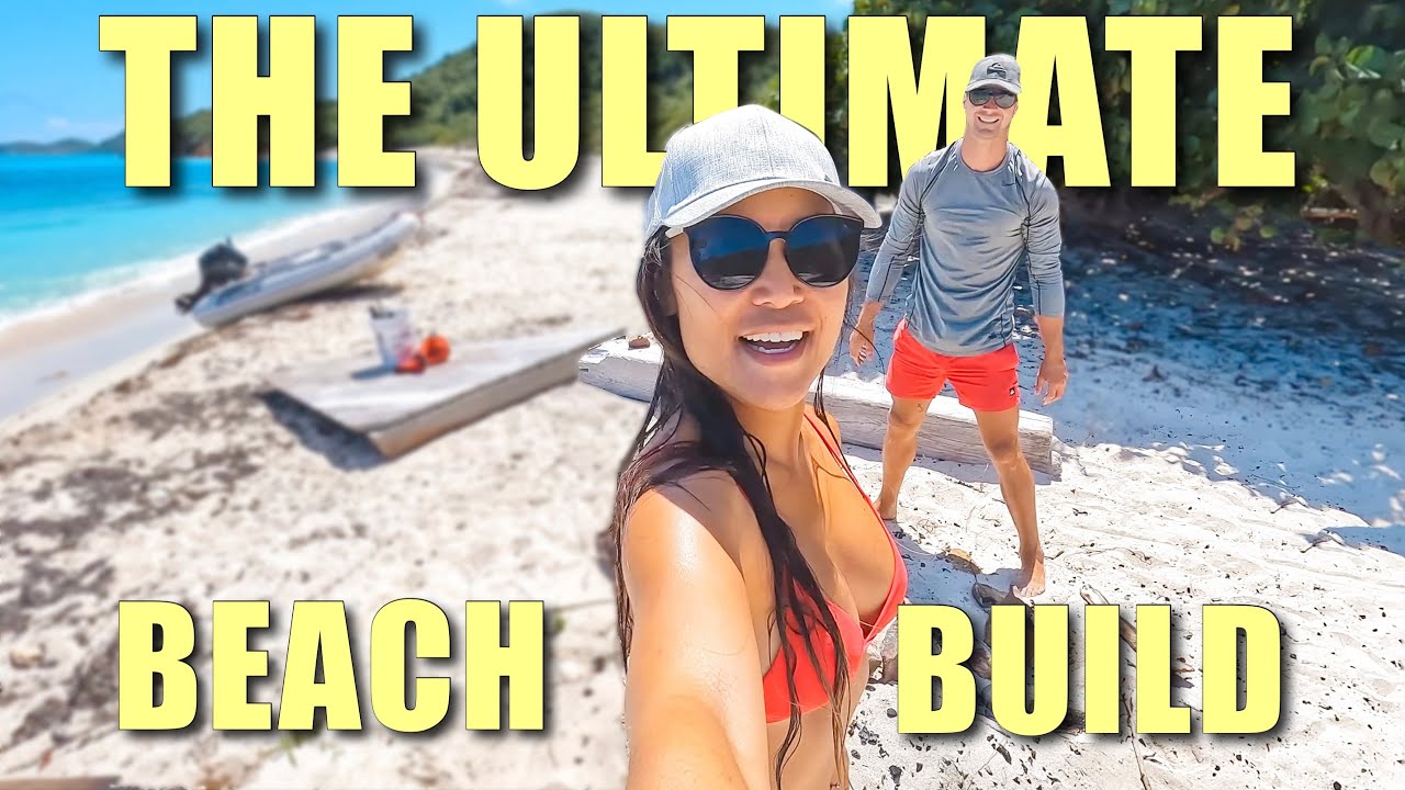 BUILDING THE ULTIMATE ISLAND BONFIRE WITH BEACH TREASURES - Ep 186