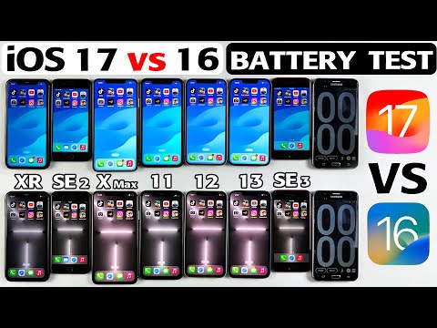 iOS 17 vs iOS 16 Battery Drain Test - iPhone XR vs SE 2 vs Xs Max vs 11 vs 12 vs 13 vs SE 2022