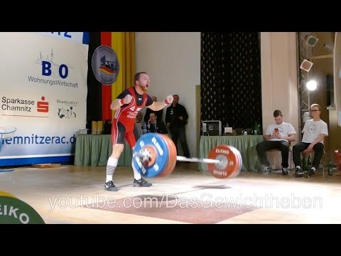 Simon Brandhuber Robert Joachim Kopf an Kopf um die Deutsche Meisterschaft 2015 Gewichtheben 77kg
