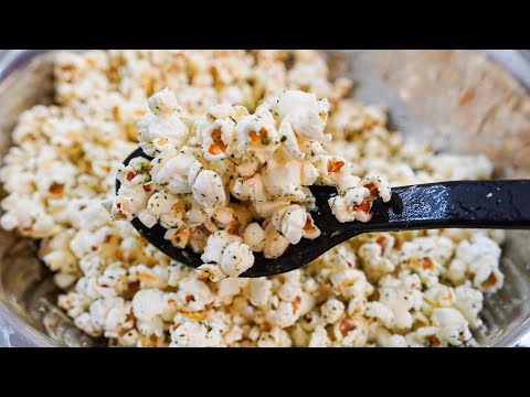 How To Make Garlic Parmesan Popcorn 🍿 Perfect For Movie Night Snack
