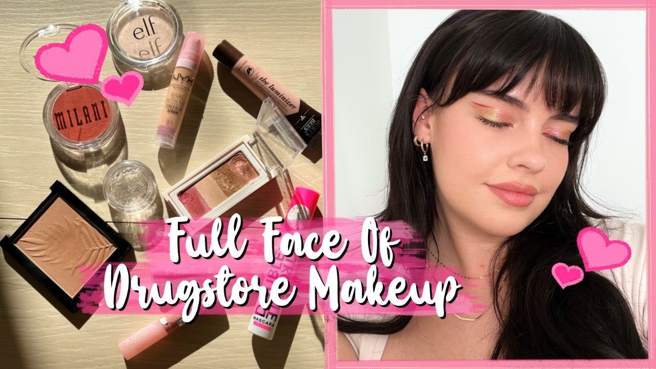 FULL FACE OF DRUGSTORE MAKEUP | JULIA ADAMS