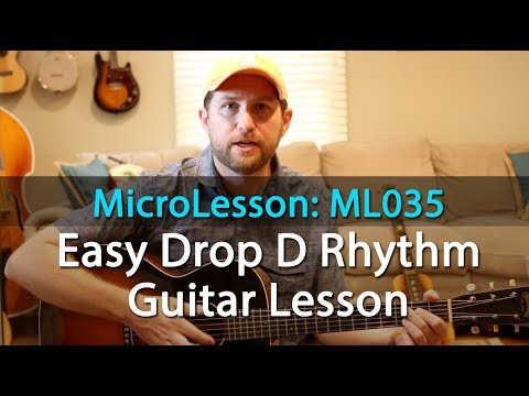 Easy Rhythm Guitar Lesson (in Drop D Tuning) - MicroLesson ML035