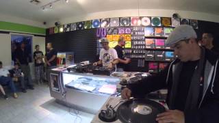 Turntable Scratch Session with Spinobi, Ricky Jay, Clever DJ at Jesse Dean Designs Shop 04/24/13