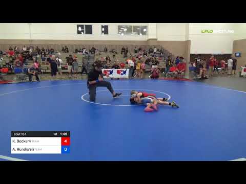 2018 Women's National /Intermediate Girls 55 RR Rnd 5 - Katelynn Dockery (Team) Vs. Alivia Rundgre