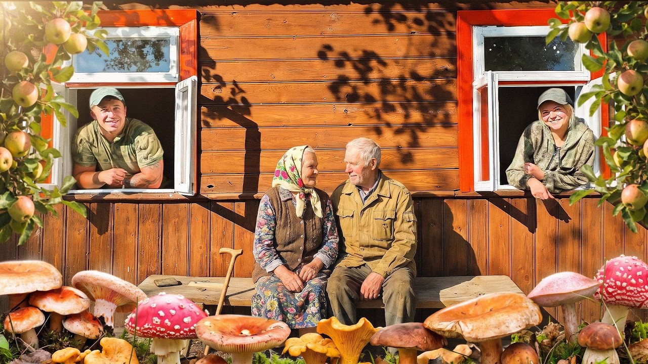 Восстановление Дома и Воспоминаний Жизни На Хуторе в Лесу! Рыжие Грибы и Рем?