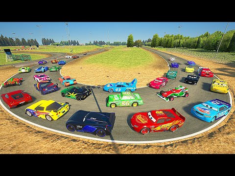 Race Cars 3 Crazy Track Complex String - McQueen & Friends Jackson Storm Cal Weathers Chick Hicks