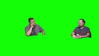 Rich Evans tries to guess Mike's number green screen