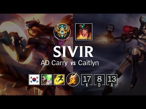 Sivir ADC vs Caitlyn - KR Challenger Patch 8.24