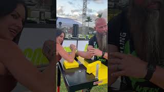 Download lagu Mr. & Mrs. Monster Todd vs Fitness Bikini Pro Girl Arm Wrestling mp3