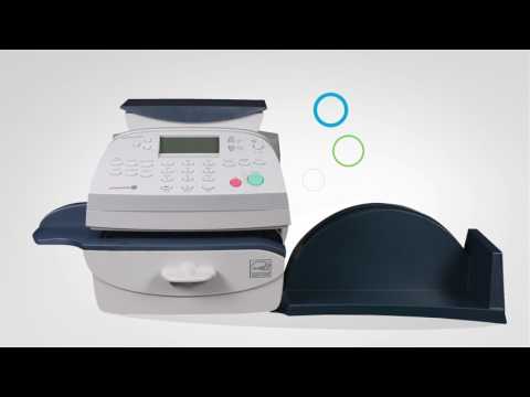 Part of a video titled Make Post Office trips a thing of a past with DM100 postage meter series