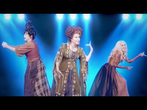 Thumbnail of the video: Hocus Pocus Reunion: Watch the Sanderson Sisters SING Together!