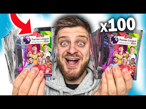 Öffnen von *100 Packungen* Topps Premier League 2026 Stickern! (Nummerierte Paralleljagd!)