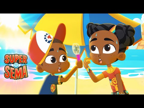 A Major Heat Wave Hits Dunia ☀️🥵 #ClimateChangeAwareness Super Sema - Cartoons for Kids