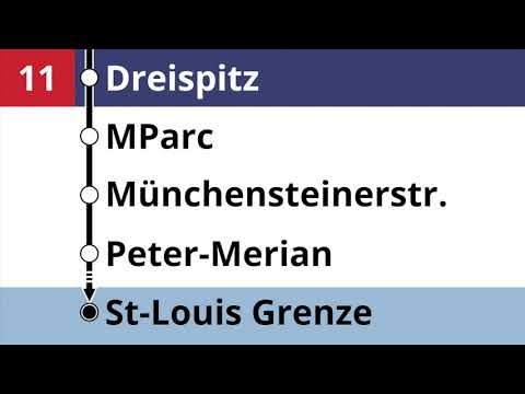 BLT Ansagen • Linie 11 – Aesch Dorf – Basel SBB – St-Louis Grenze