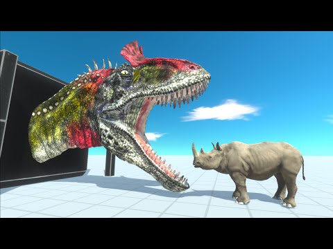 GIANT CRYOLOPHOSAURUS HEAD vs EVERY UNIT - Animal Revolt Battle Simulator