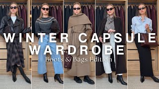 Winter Capsule Wardrobe | Boots & Bags Staples