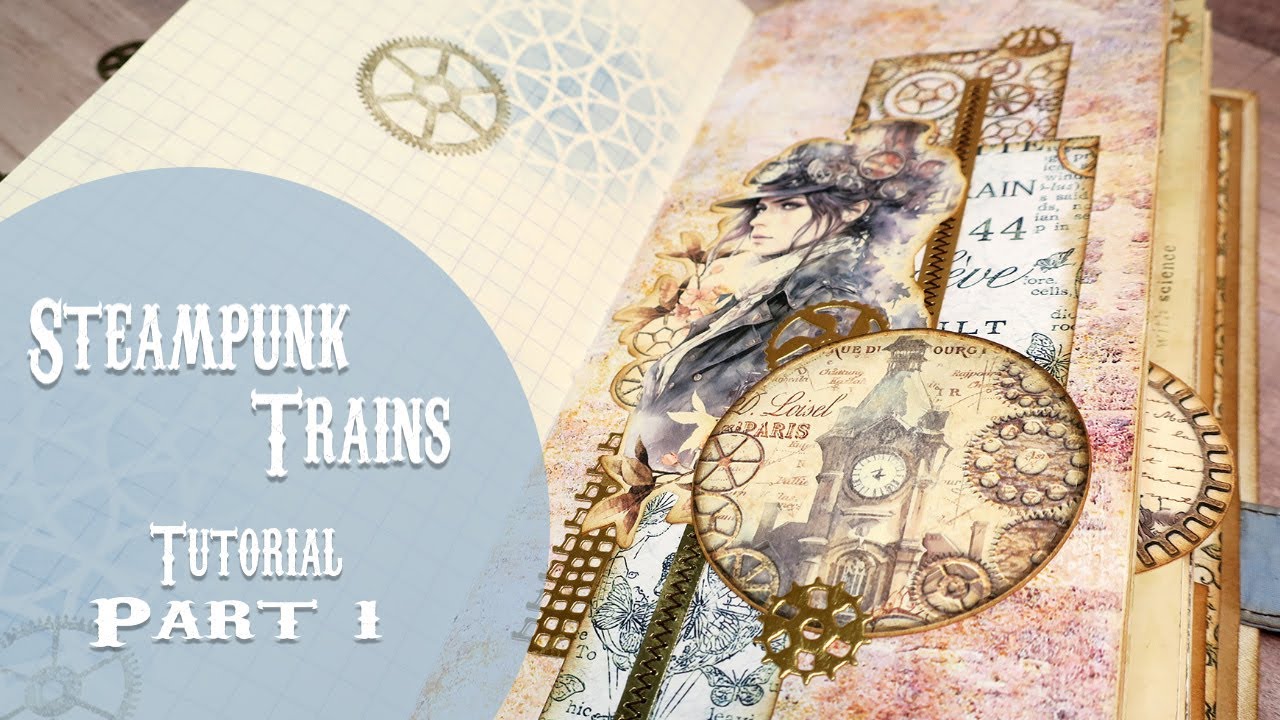 Steampunk Trains Journal Tutorial - Part 1 - Creating the cover and the signatures