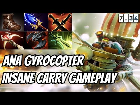 ANA Gyrocopter - Dota 2 Pro Immortal Gyrocopter Gameplay 7.34