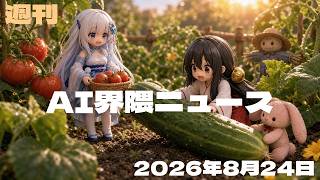 【AI界隈ニュース／2026-08-24号】 謎の無料AI／OpenAI値下げ／画像も読むAI／10代専用AI／ウェブの3分の1／エヌビディア協議／AIのJIS発行／タイ国民に無料／学生無料