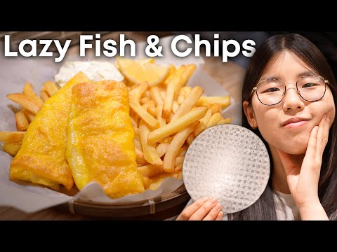 3-Ingredient Rice Paper Fish & Chips Feels Like A Crime