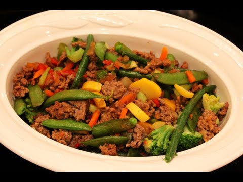 Bodybuilding Cutting Meal: Low-Carb Beef & Vegetable...