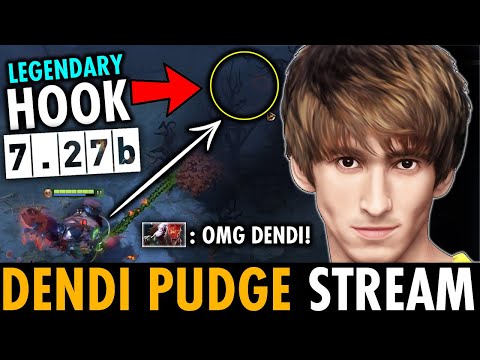 DENDI PUDGE STREAM!!! OMG 100% Legendary Hook PUDGE in 7.27b Patch | Dendi Pudge Stream #1